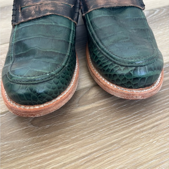 Freebird by Steven Monalisa Green and Brown Leather Mule Shoes Women’s Size 8 - Picture 9 of 14